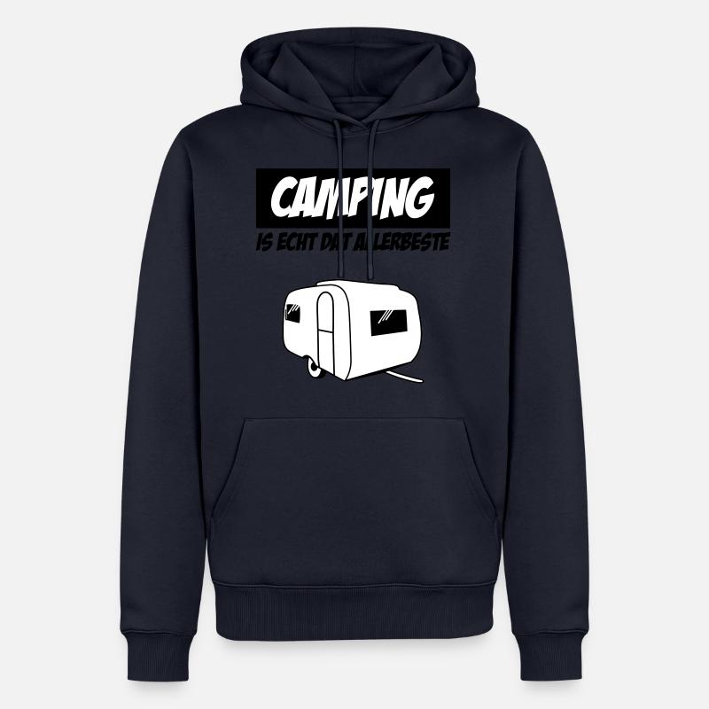 Camping Is Echt Dat Allerbeste - Männer Premium Bio Hoodie - Navy