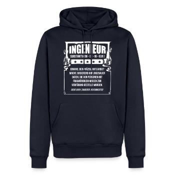 Ingenieur - Hexenmeister Zauberer Wissenschafler - Männer Premium Bio Hoodie - Navy - Vorne - Nico (187cm)