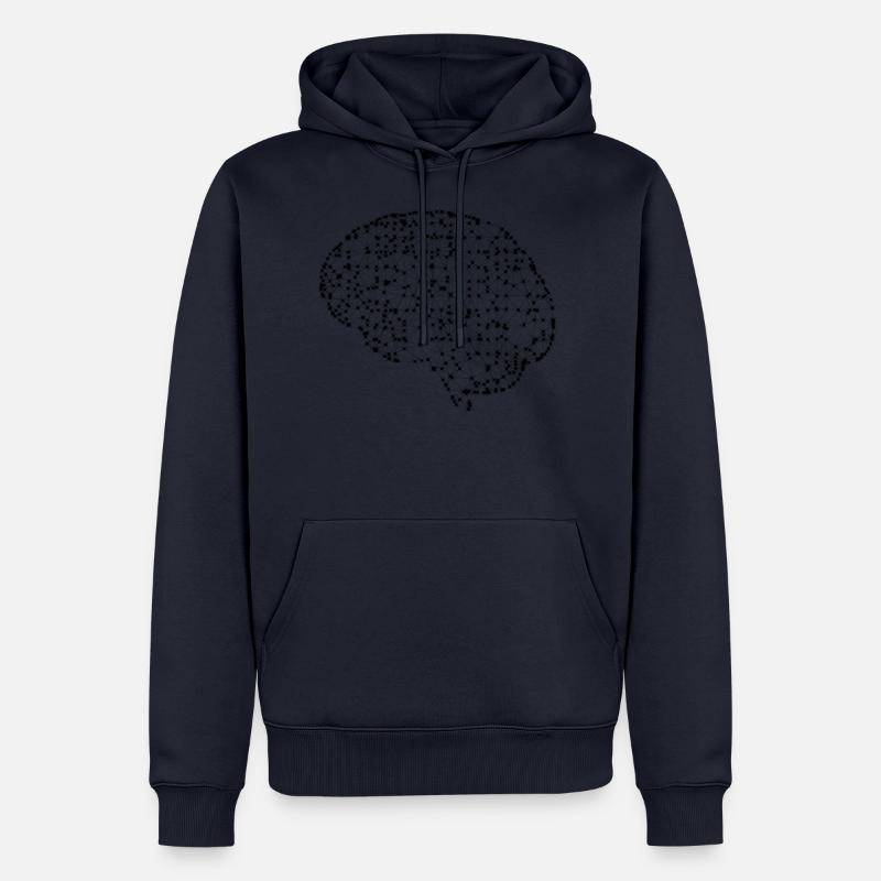 Tête dans le modèle Internet - Sweat à capuche Premium bio Homme - bleu marine