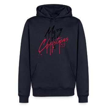 drop graffiti design cool have a merry christma - Men’s Premium Organic Hoodie - navy - Front - Nico (187cm)