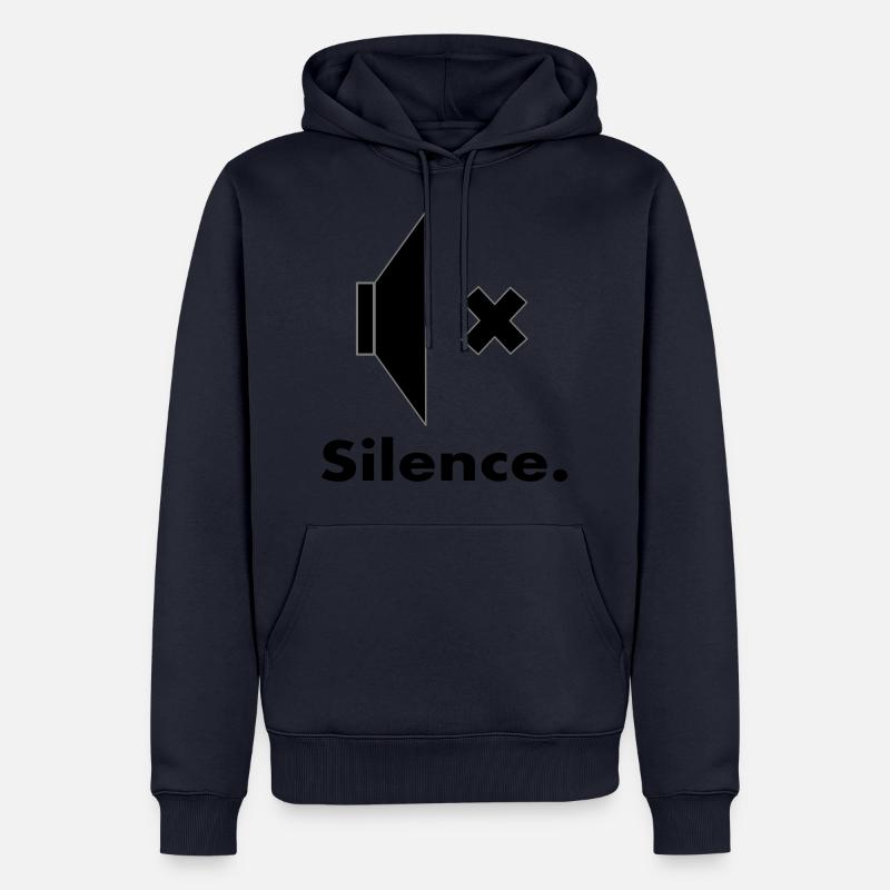 Chut, s’il te plaît. - Sweat à capuche Premium bio Homme - bleu marine
