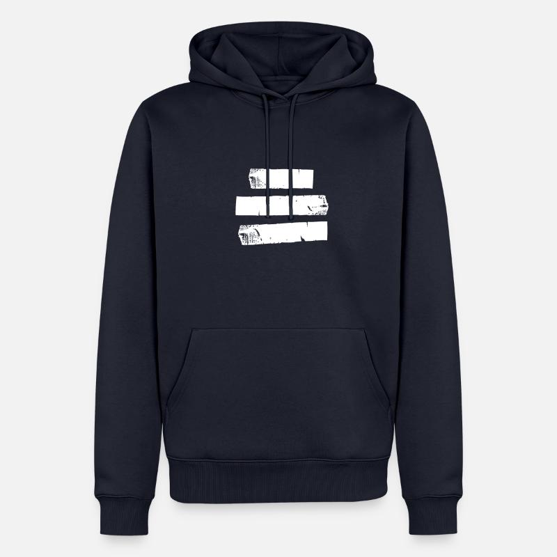 Cassette 3 - blanc - Sweat à capuche Premium bio Homme - bleu marine