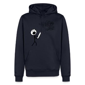 Strichmännchen Konfetti! Schwarz! Geschenk! Party - Männer Premium Bio Hoodie - Navy - Vorne - Nico (187cm)