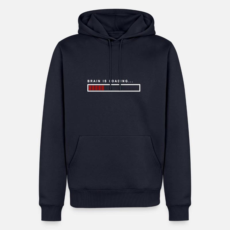 Brain is Loading... - Geschenkidee - Männer Premium Bio Hoodie - Navy
