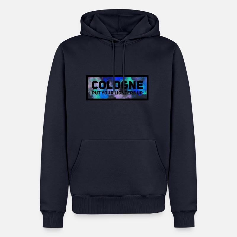 Cologne a levé ses briquets - Sweat à capuche Premium bio Homme - bleu marine