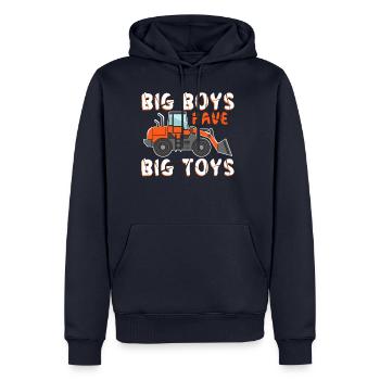 Bagger Baustelle Jungs Schaufelbagger Baggerfahrer - Männer Premium Bio Hoodie - Navy - Vorne - Nico (187cm)