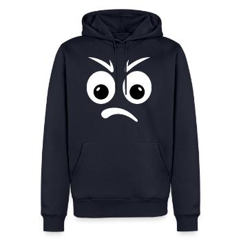 galne emoticon! - Herre Premium økologisk hoodie - navy - Foran - Nico (187cm)