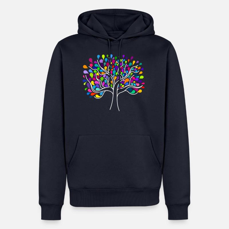 Baum des Lebens - Männer Premium Bio Hoodie - Navy