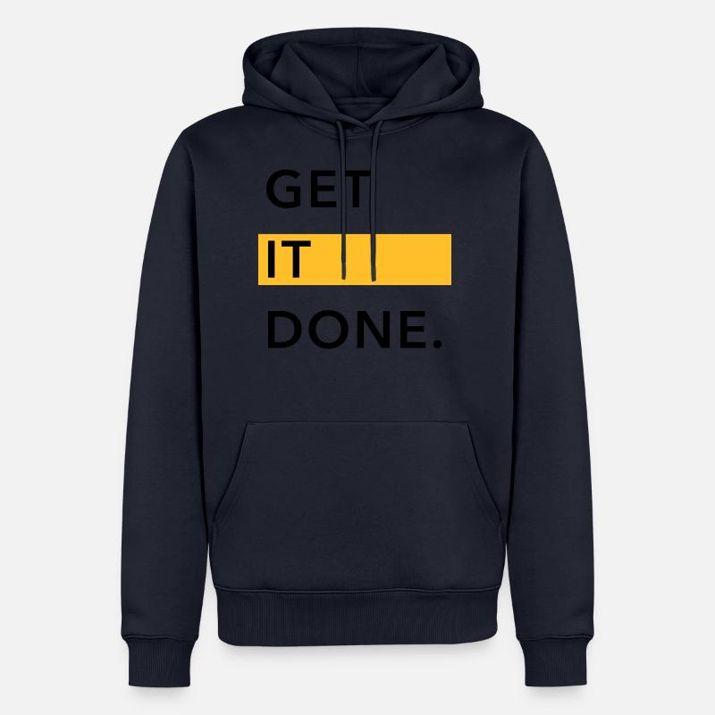 GET IT DONE. - Sweat à capuche Premium bio Homme - bleu marine