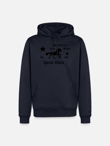 Pferde Spruch Reiten - Männer Premium Bio Hoodie - Navy