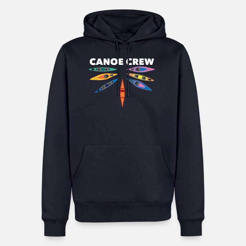 Équipage de canoë - Sweat à capuche Premium bio Homme - bleu marine