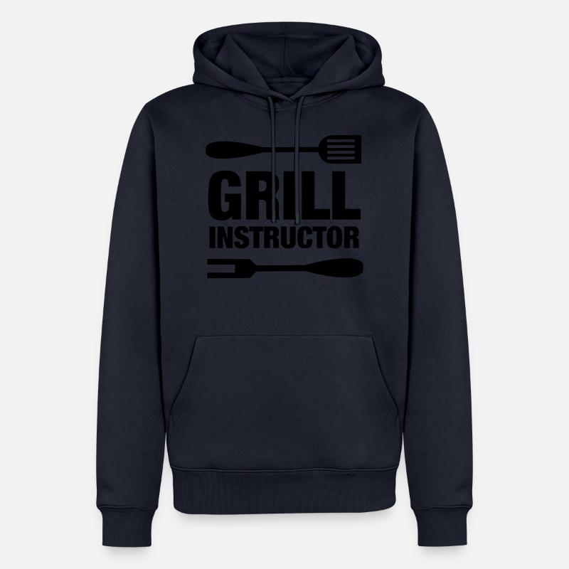 Grill Instructor grillen Barbecue Grillmeister - Sweat à capuche Premium bio Homme - bleu marine