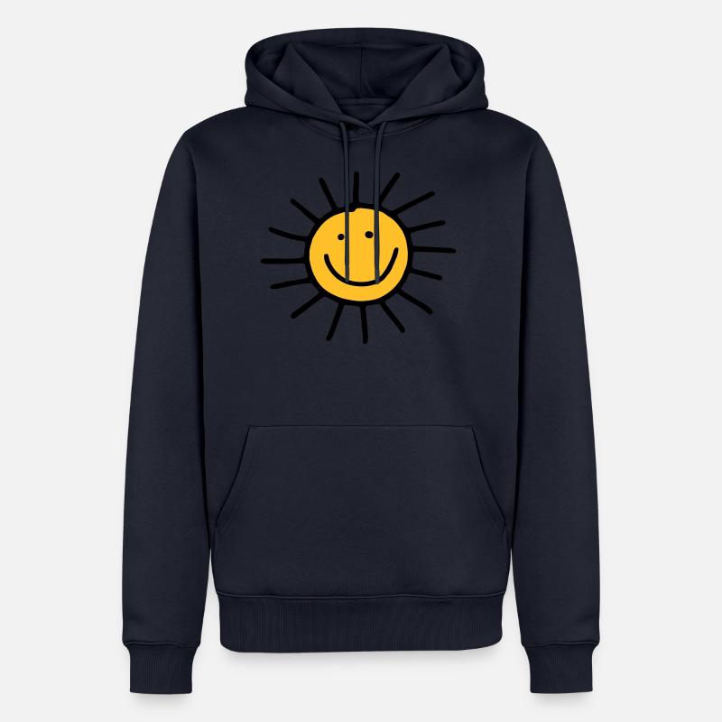 Sonne - Männer Premium Bio Hoodie - Navy