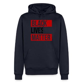 Black Lives Matter - Männer Premium Bio Hoodie - Navy - Vorne - Nico (187cm)