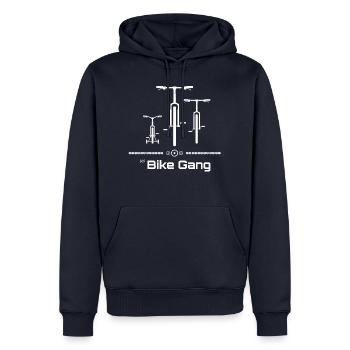 My Bike Gang Fahrrad Crew Fahrrad Familie - Männer Premium Bio Hoodie - Navy - Vorne - Nico (187cm)