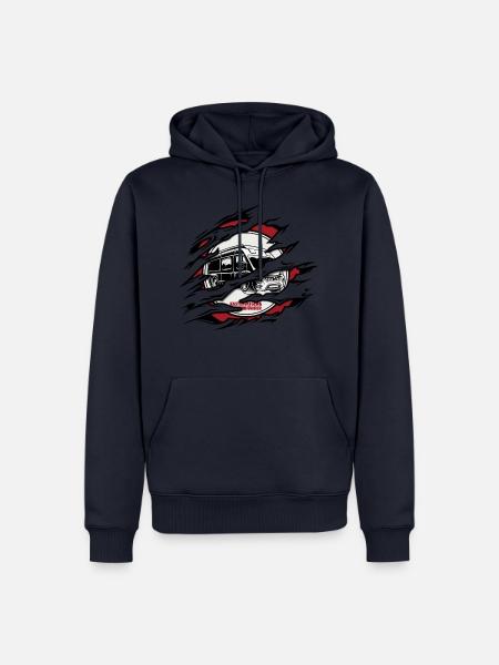 Kastenwagen Cracks - Männer Premium Bio Hoodie - Navy