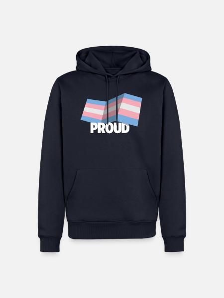 PROUD 2025 Trans - Männer Premium Bio Hoodie - Navy