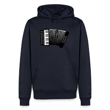 Akkordeon - Männer Premium Bio Hoodie - Navy - Vorne - Nico (187cm)