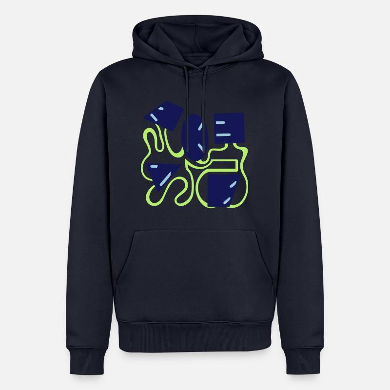 Gesicht — Form — Charakter — Temperament - Männer Premium Bio Hoodie - Navy