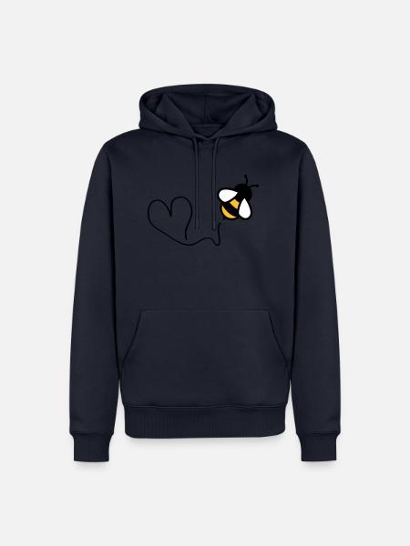 bee heart - Men’s Premium Organic Hoodie - navy