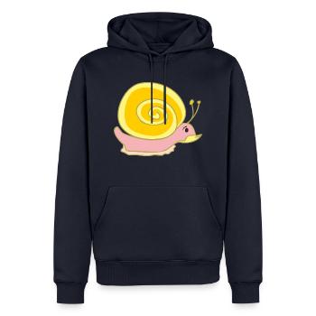 Escargots - Sweat à capuche Premium bio Homme - bleu marine - Devant - Nico (187cm)