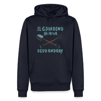 Il Giardino Chiama - Männer Premium Bio Hoodie - Navy - Vorne - Nico (187cm)