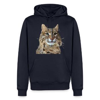 Lynx - Sweat à capuche Premium bio Homme - bleu marine - Devant - Nico (187cm)