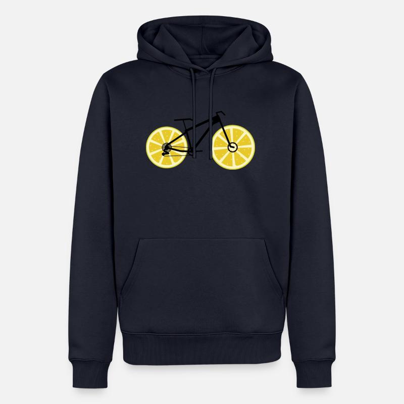 Vélo citron - Sweat à capuche Premium bio Homme - bleu marine
