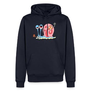 Redneck Schnecke - Männer Premium Bio Hoodie - Navy - Vorne - Nico (187cm)