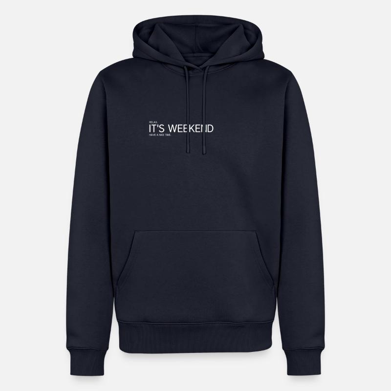C’EST LE WEEK-END - Week-end - Sweat à capuche Premium bio Homme - bleu marine