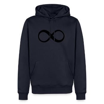 Unendlichkeits Symbol Endless Infinity Zeichen - Männer Premium Bio Hoodie - Navy - Vorne - Nico (187cm)