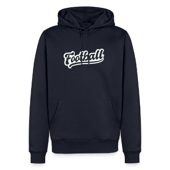 Football américain Ballon de rugby Sport Sport préféré - Sweat à capuche Premium bio Homme - bleu marine - Devant - Nico (187cm)