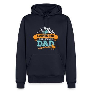 Camping Vater Papa cooler - Männer Premium Bio Hoodie - Navy - Vorne - Nico (187cm)