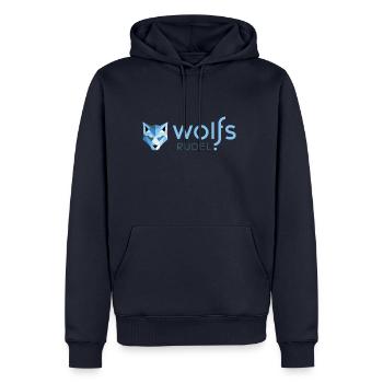 wolfsrudel - Männer Premium Bio Hoodie - Navy - Vorne - Nico (187cm)