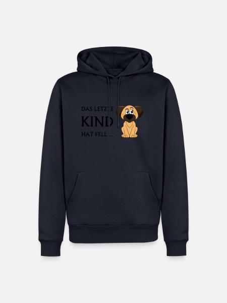 DAS LETZTE KIND HAT FELL - HUND - Männer Premium Bio Hoodie - Navy