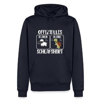 Schlafshirt Schildkröte - Männer Premium Bio Hoodie - Navy - Vorne - Nico (187cm)