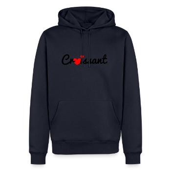 croissant - Männer Premium Bio Hoodie - Navy - Vorne - Nico (187cm)