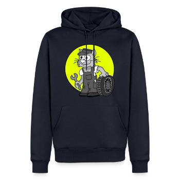 Beruf KFZ-Mechaniker Retro - Männer Premium Bio Hoodie - Navy - Vorne - Nico (187cm)