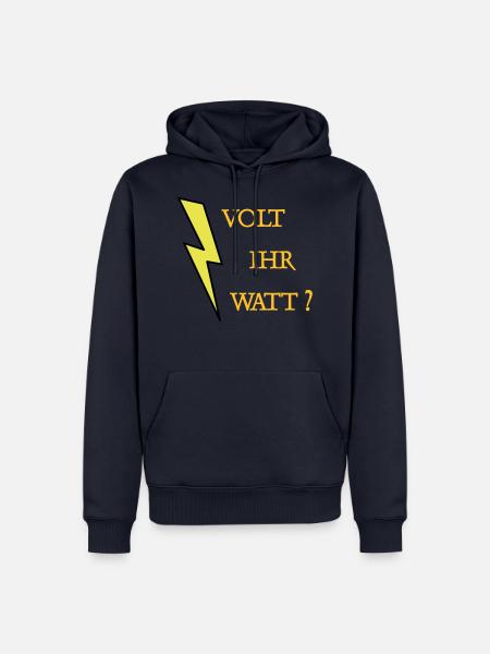 Volt Ihr Watt - Männer Premium Bio Hoodie - Navy