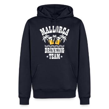 09 Mallorca Drinking Team Beer Mass Bier Party - Männer Premium Bio Hoodie - Navy - Vorne - Nico (187cm)
