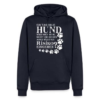 Hund Labrador Agility Tierschutz Tierfreund Rudel - Männer Premium Bio Hoodie - Navy - Vorne - Nico (187cm)