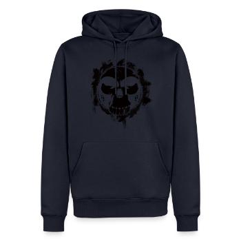 Crane singe - Sweat à capuche Premium bio Homme - bleu marine - Devant - Nico (187cm)