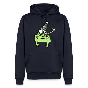 text frame write wall birthday alone - Men’s Premium Organic Hoodie - navy - Front - Nico (187cm)