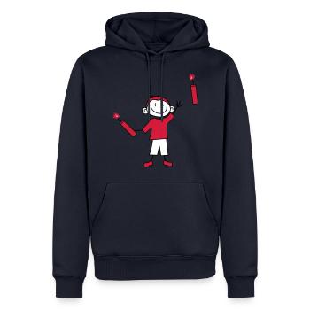 dynamite tnt nitro kuender bombe lancer explosion a - Sweat à capuche Premium bio Homme - bleu marine - Devant - Nico (187cm)