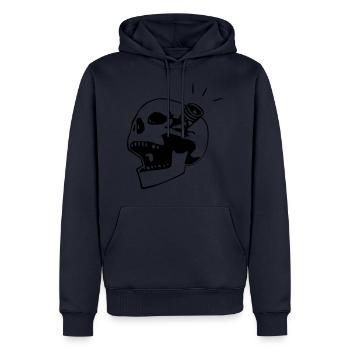 head piston speed crazy skull tuner bones sticker - Men’s Premium Organic Hoodie - navy - Front - Nico (187cm)