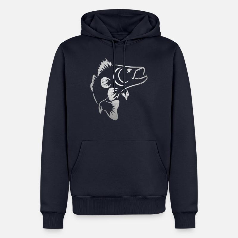 Pikeperch - pêche au sandre - Sweat à capuche Premium bio Homme - bleu marine