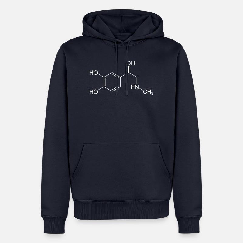 Adrenalin Strukturformel - Männer Premium Bio Hoodie - Navy