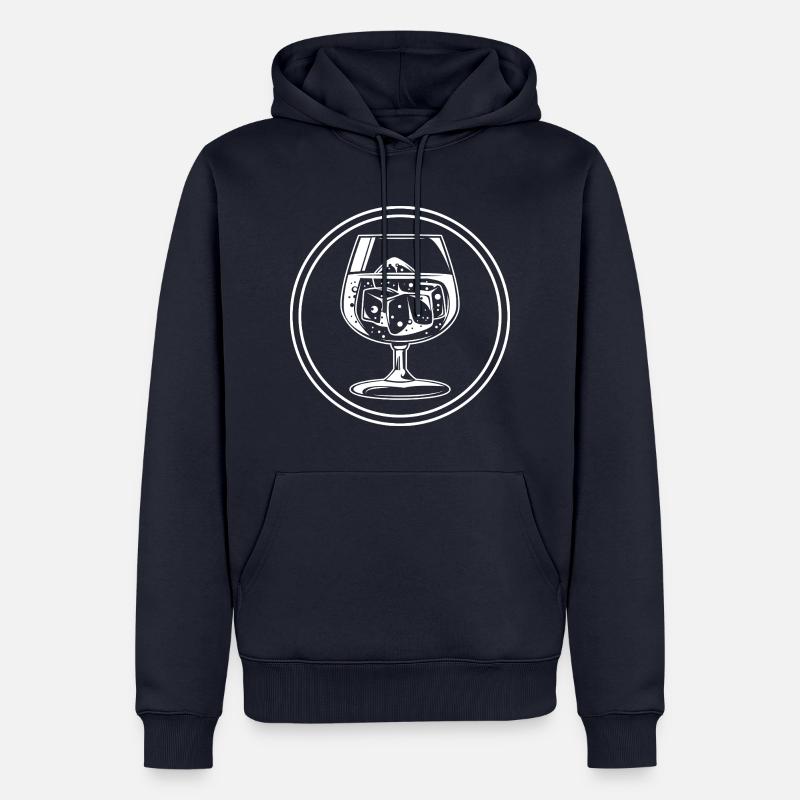 Icône du whisky - Sweat à capuche Premium bio Homme - bleu marine