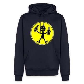 Drinking Bier - Männer Premium Bio Hoodie - Navy - Vorne - Nico (187cm)