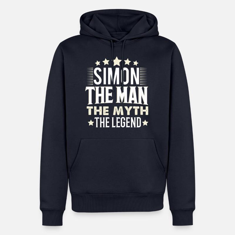 Simon - Männer Premium Bio Hoodie - Navy